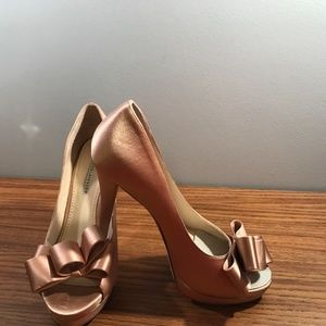 Vera Wang Lavender Peep Toe Pumps